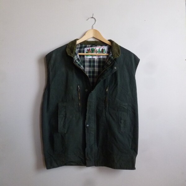 Waxed Cotton Vest - Country & Leisure Wear - Vintage Mens Vest
