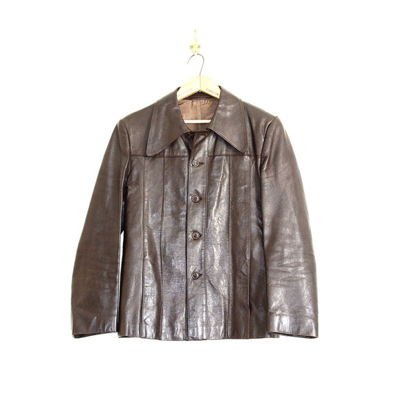 Vintage Leather Jacket - 70's Brown Leather Jacket