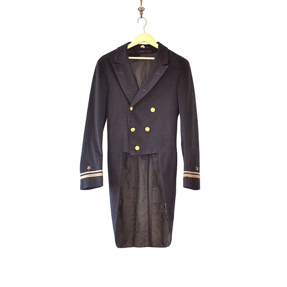 Antique Naval Coat - WW1 Wool Navy Morning Coat -