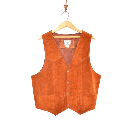 70s Suede Vest - Vintage Boho Hippie Western Vest