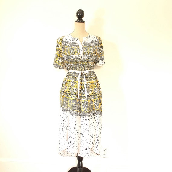Caftan Dress - Block Printed Boho KaftanTunic Dres