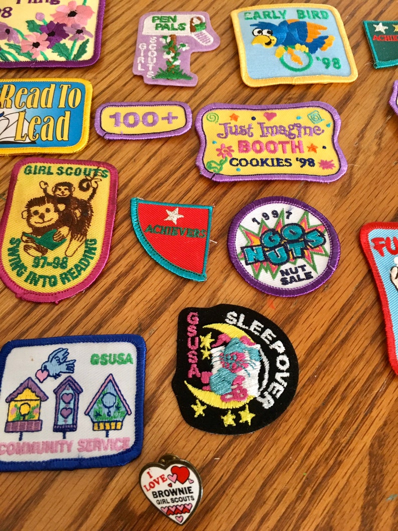 Girl Scout/Brownie Patches 199798 Bright colorful Etsy