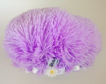 WILD & FURRY Lilac Faux Fur Waterproof Shower Hat