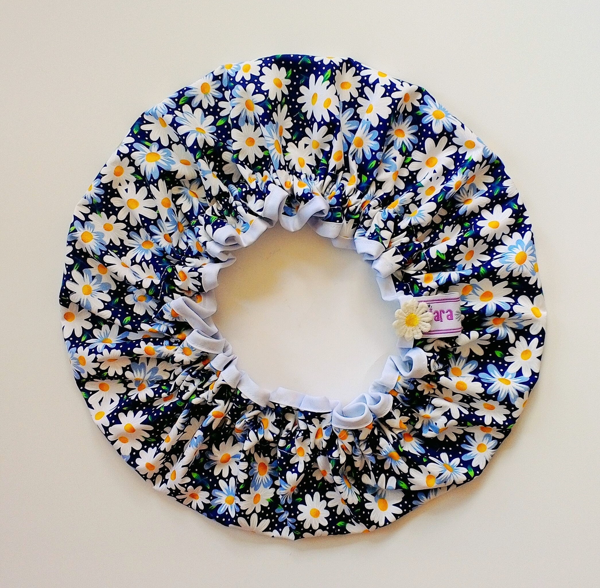 Navy Daisy Luxury Shower/bath Hat/cap Etsy