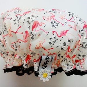 Gorro/gorro de ducha/baño de lujo con bonito diseño de flamenco
