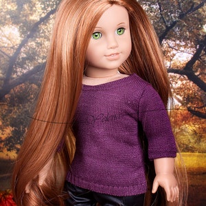 Made to order Custom OOAK green eyes Rebecca American Girl Doll 18'' with long amber wig