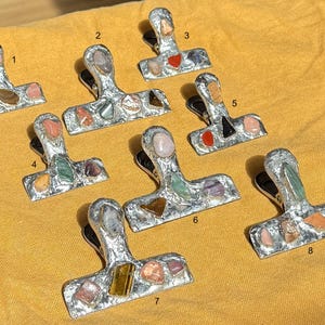 Small Crystal Encrusted Clips