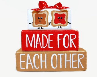 Be Mine Valentine Wood Block Stack, Valentine’s Day Decor, Heart Flower Shelf Sitter, Romantic Tiered Tray Sign, Love Gift