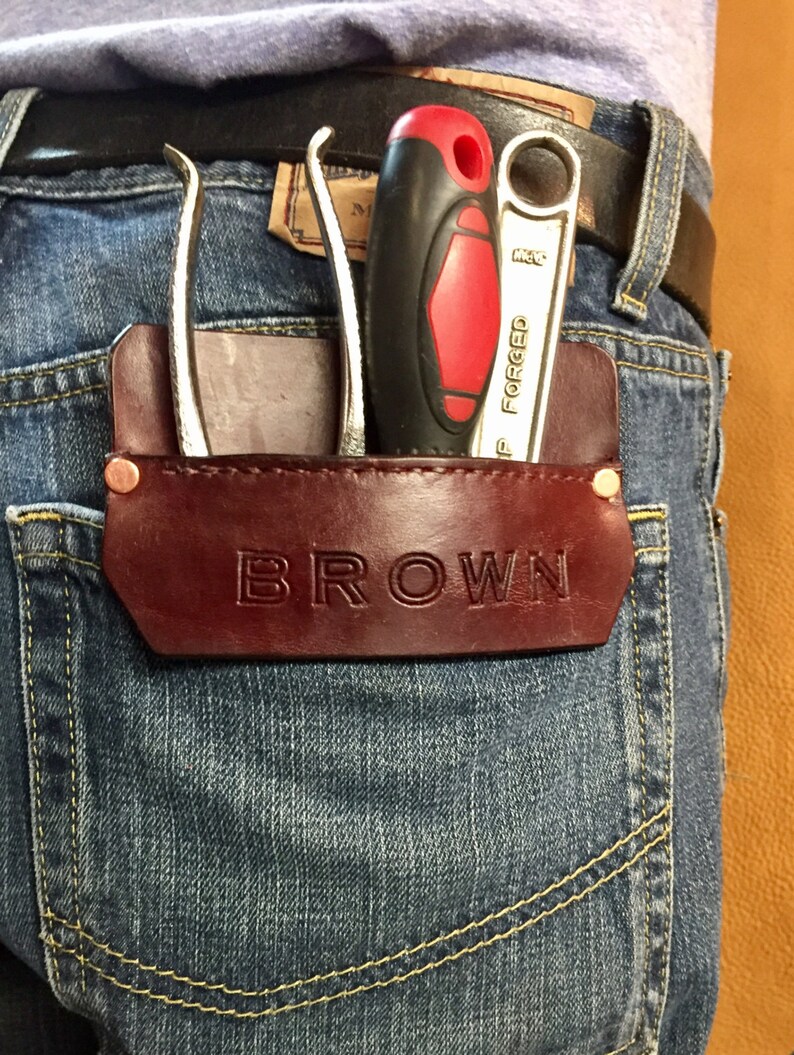 Customize Your Leather Pocket Protector for Pants Lab Coats Etsy