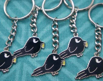 Enamel Chango Crow Fry KeyChains