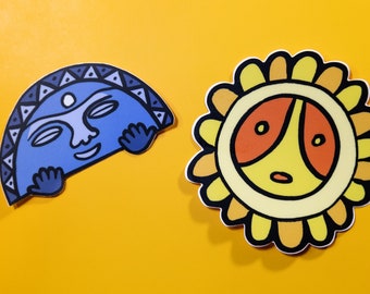 Taino Sun and Moon Sticker Set