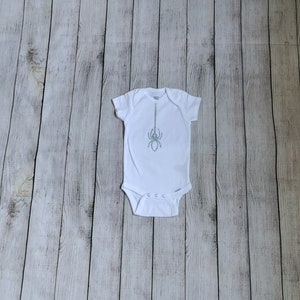 Silver Spider Baby Halloween Romper, Size 3-9 months