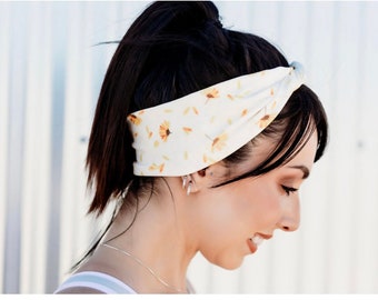 Workout Headbands, Brown Ribbed Turban Twist Headband, Scrunch Headband, Fitness Headband, Headbands for Women, Nonslip Headbands