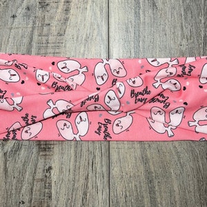 Lungs Turban Headband, Twist Headband, Running Headband, Respiratory Headband, No Slip Headband, Yoga Headband, Hair Wraps