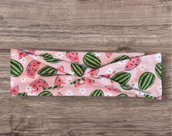 Watermelon Headband: Twist Turban, Soft Jersey Knit