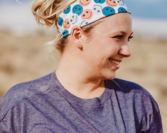 Smiles Galore Patriotic Headband, Red White Blue Workout Fitness Hair Band