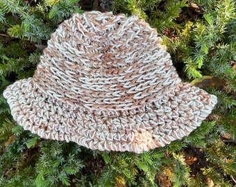 Bucket Hat, Crochet Hat, Brown Bucket Hat