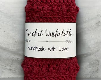 Crochet Washcloth, 100% Cotton, Eco Friendly Camping Hiking Towel