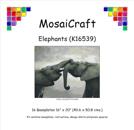 MosaiCraft Pixel Craft Mosaic Kit /'Elephants/' Pixelhobby