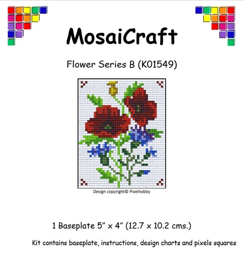 MosaiCraft Pixel Craft Mosaic Kit /'Elephants/' Pixelhobby