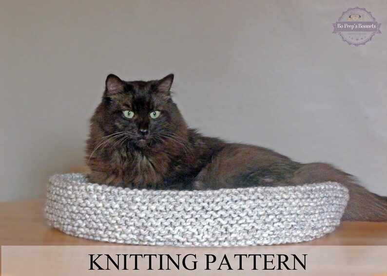 Cat Bed KNITTING PATTERN Knitted Cat Bed Tutorial DIY Cat Etsy UK