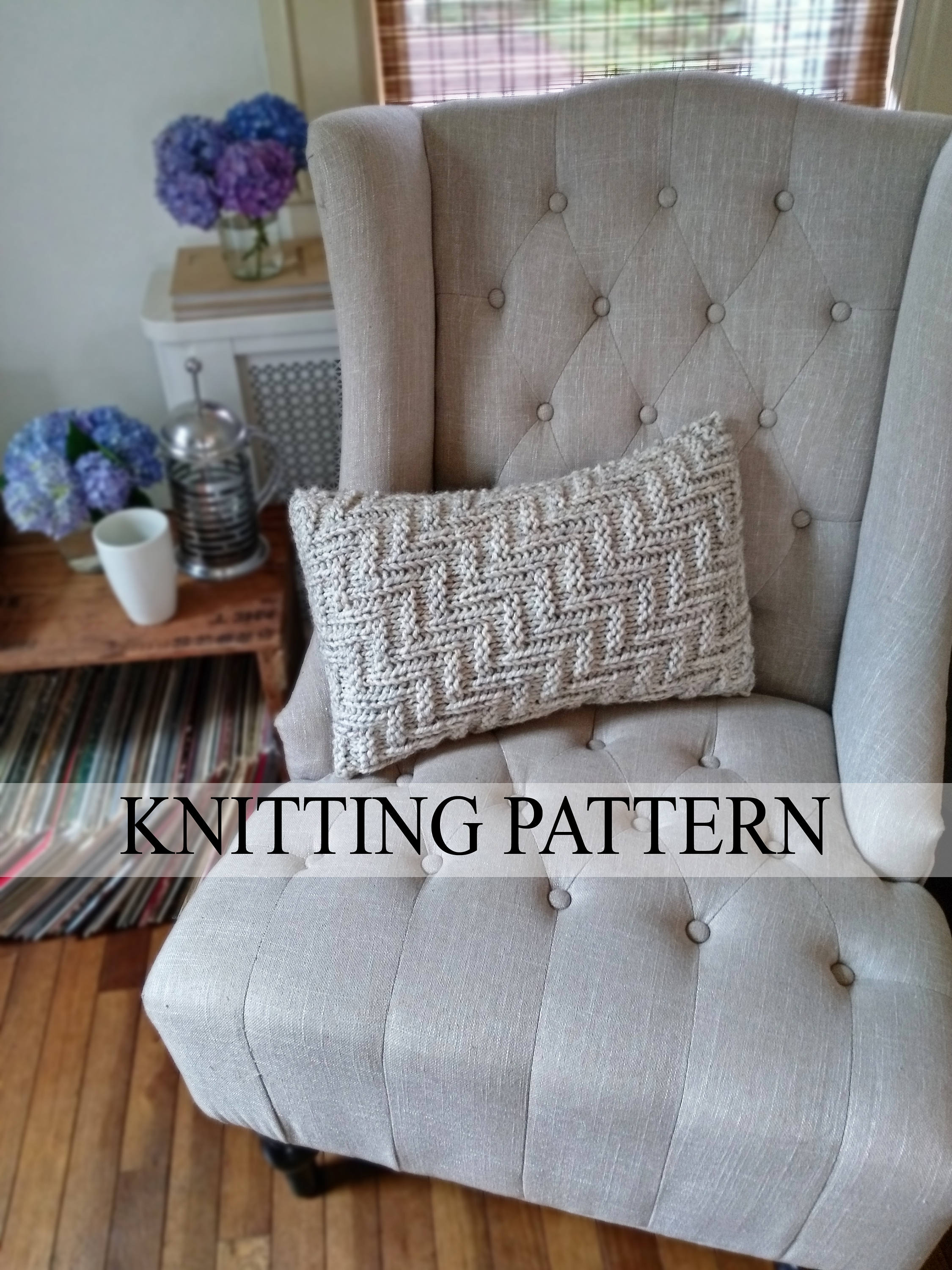 Knit Pillow PATTERN Knitted Pillowcase Pattern Pillow Cover Etsy