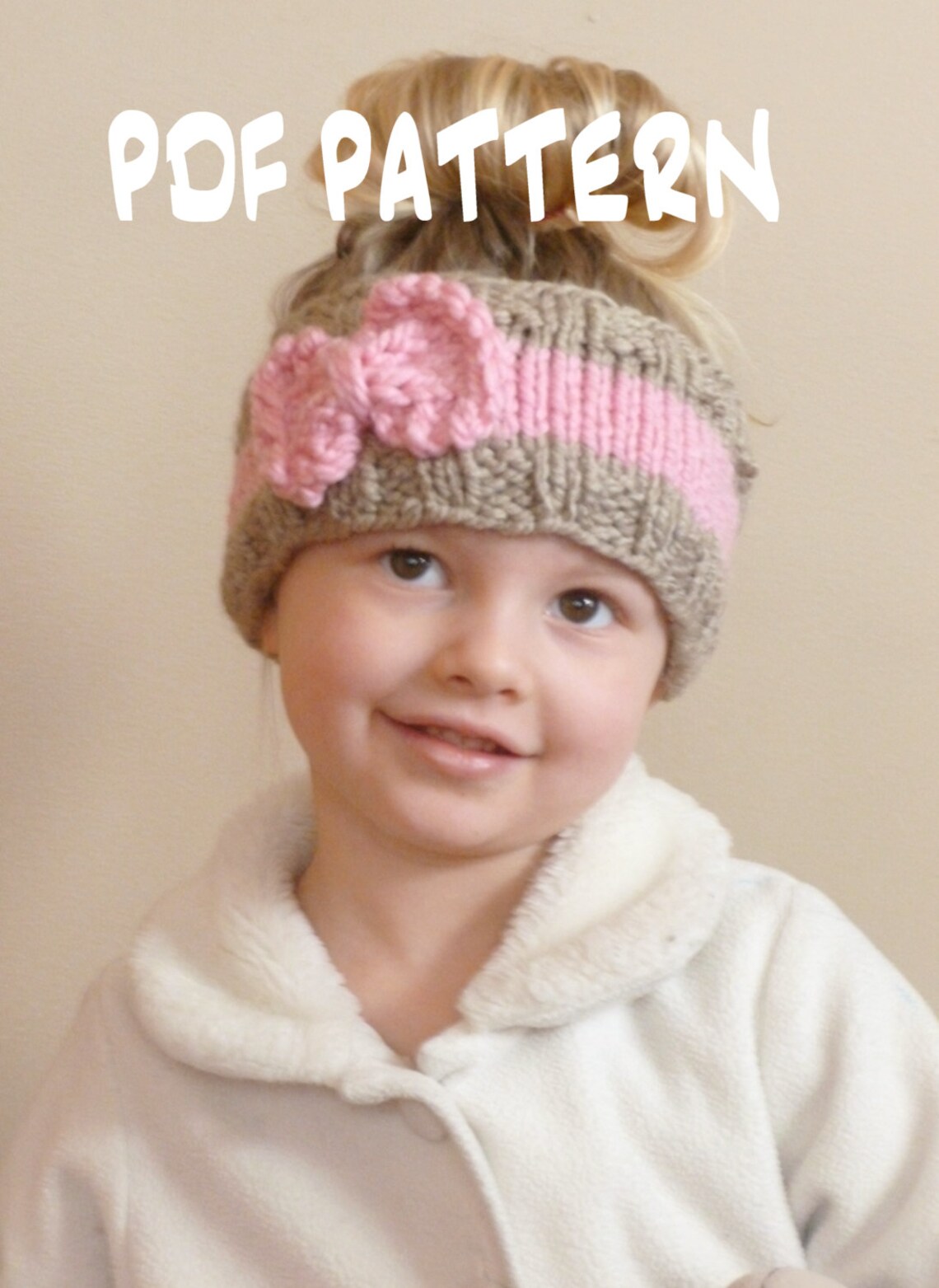 KNITTING PATTERN The Bo Peep Headband Toddler Knit Ear Warmer Etsy