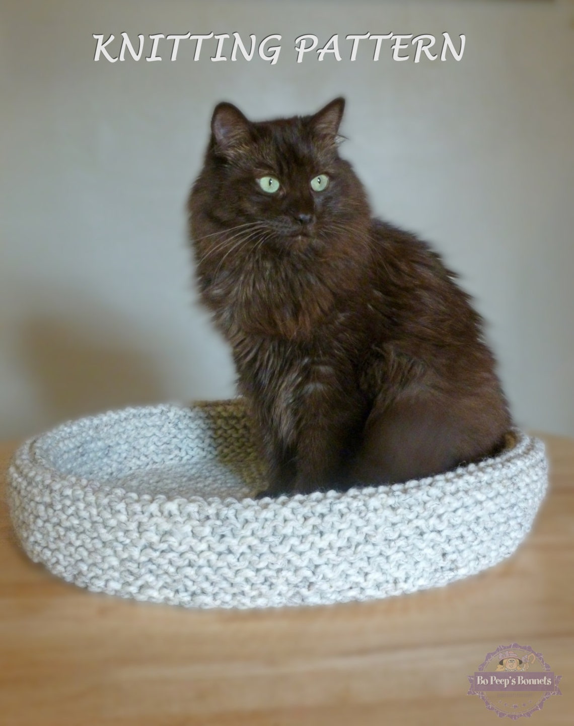 Cat Bed KNITTING PATTERN Knitted Cat Bed Tutorial DIY Cat Etsy