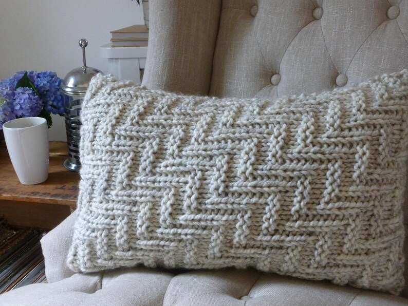 Knit Pillow PATTERN Knitted Pillowcase Pattern Pillow Cover Etsy