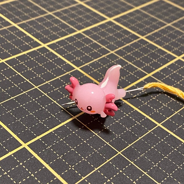 Axolotl Needle Minder, Needle Nanny, Magnetic Needle Holder for Hand Embroidery and Cross Stitch