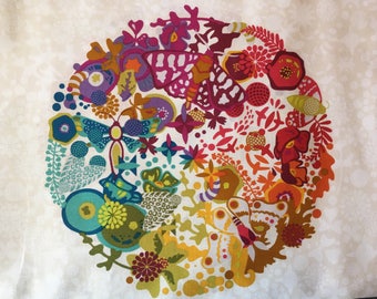 Ex Libris Art Theory Panel in Ivory by Alison Glass for Andover Fabrics