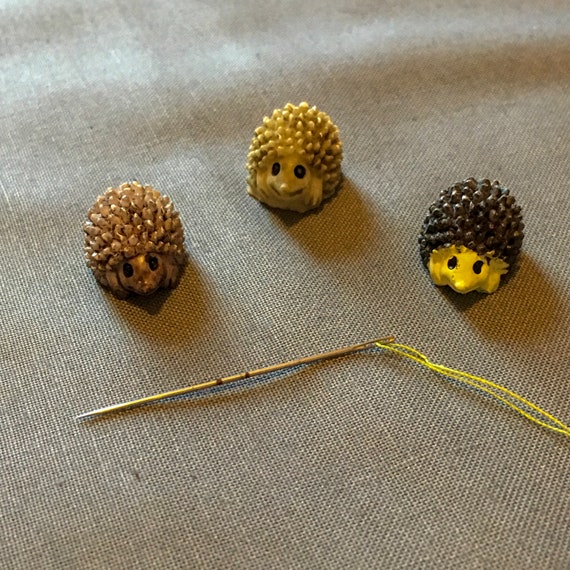 Hedgehog Needle Minder  Caterpillar Cross Stitch