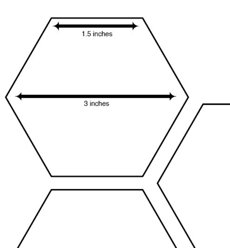 thumbnail image 2 of 7-Piece Hexagon Quilting Template Set With Tailor's Chalk Pencil 2 of 11