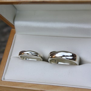 White Gold Infinity cross over matching wedding bands / Commitment rings image 4