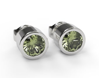 Boucles d’oreilles Peridot et Silver Stud