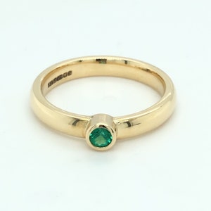 Emerald Engagement Ring In Yellow Gold - Fine Emerald Ring