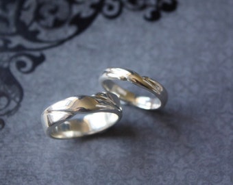 Infinity matching wedding band Set
