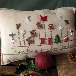 Twas the Night Before Christmas Pillow (Cottage Style)