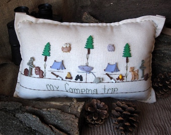 My Camping Trip Pillow (Cottage Style)