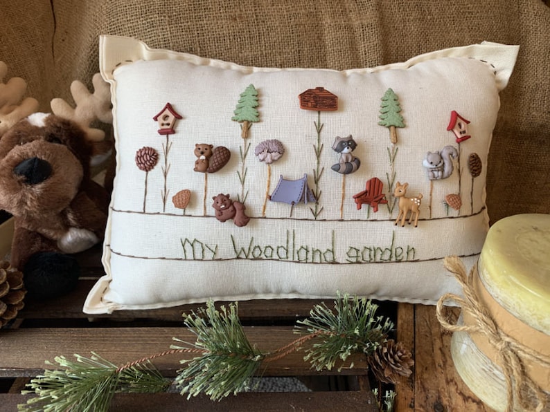 My Woodland Garden Pillow Cottage Style