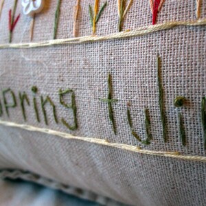 My Spring Tulip Patch Pillow Cottage Style image 2