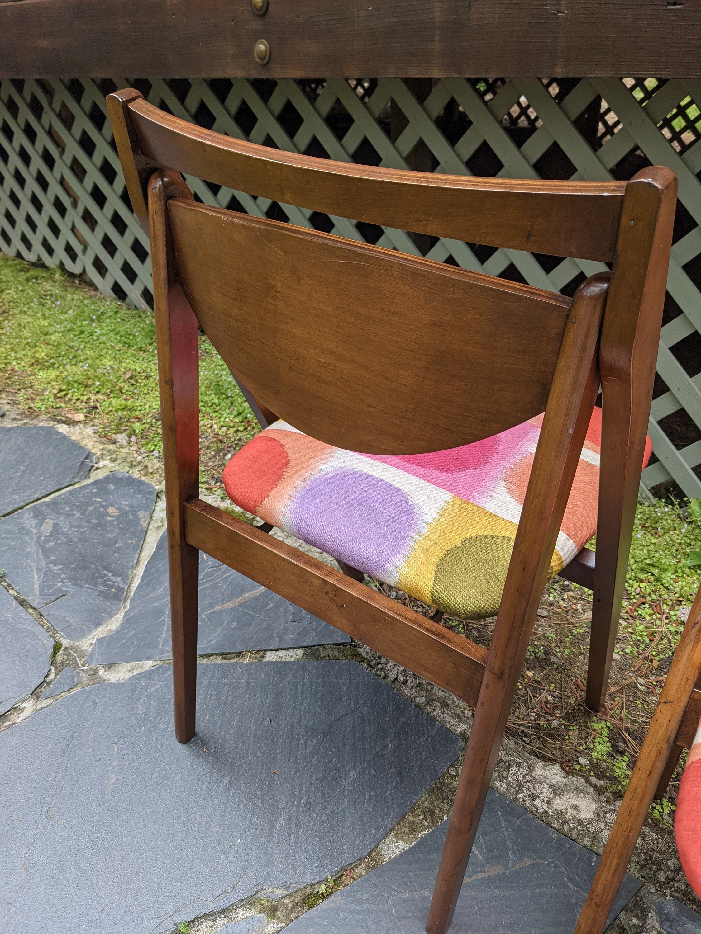 Vintage MCM Stakmore Folding Chairs completely Refurbished/danish Modern Chairs/mid Century