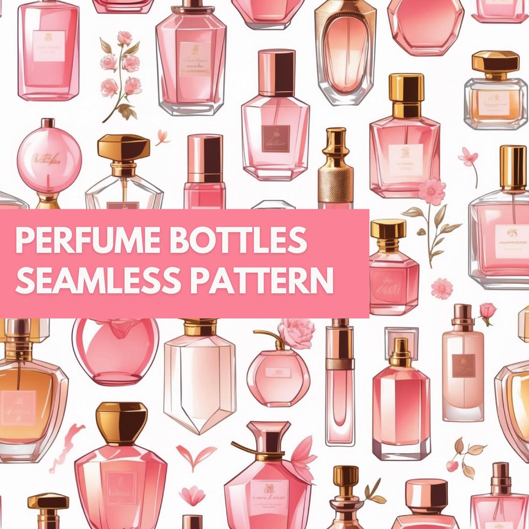 Perfume Bottle Repeating Pattern – Fashion Seamless JPG Background ...