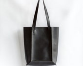 SALE - Black Leather Tote