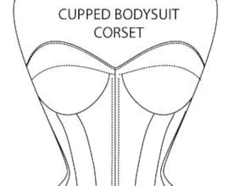 Cupped Overbust Bodysuit Corset Pattern ONLY