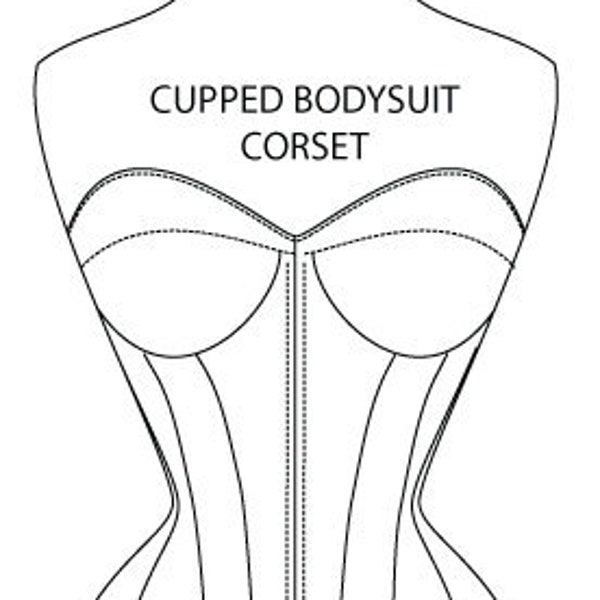 Cupped Overbust Bodysuit Corset Pattern ONLY