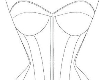 Cupped Overbust Corset Pattern ONLY