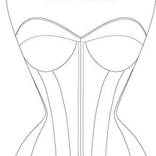 Modèle de corset overbust en coupe SEULEMENT