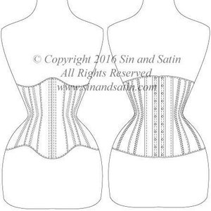 LilLy - a cupped corset pattern with under-bust option size UK8-22