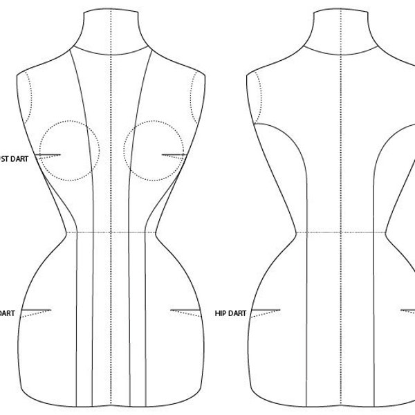 D.I.Y. Corset Mannequin Edwardian Bodyform PATTERN ONLY